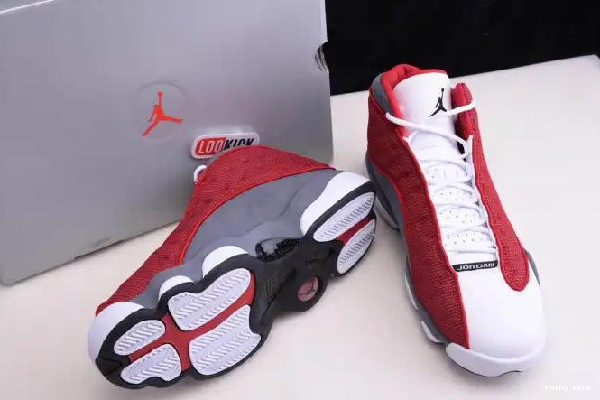 Rep Husky 414571-600 Flint 13 Air Red Retro Jordan Gym Grey 0524